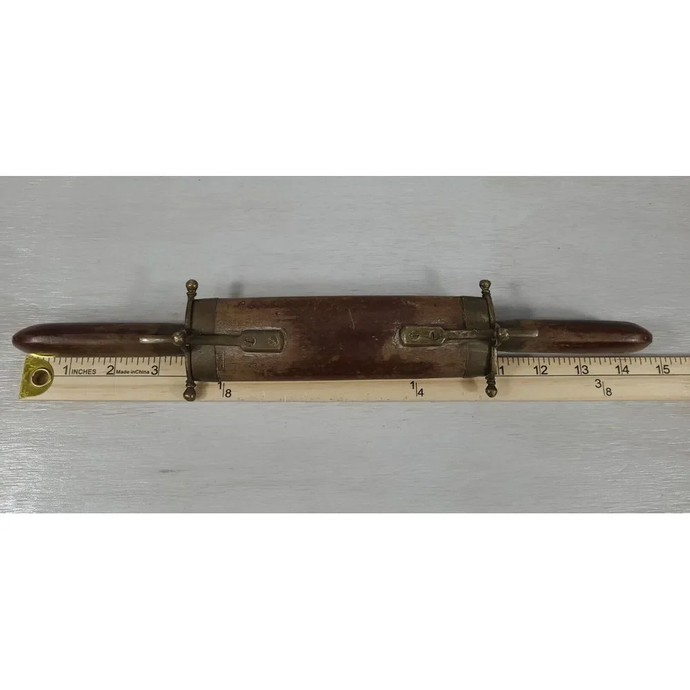 Vintage Indian Meat Carving Set Knife & Fork With Wood Handle & Sheath‎